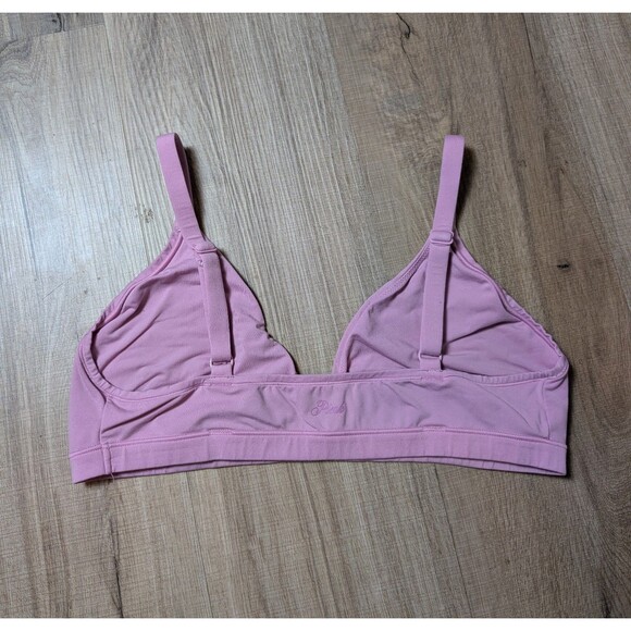Pink Victoria's Secret Size XL Bralette Set Of 2 Bras Triangle Stretch Cute - Picture 3 of 11